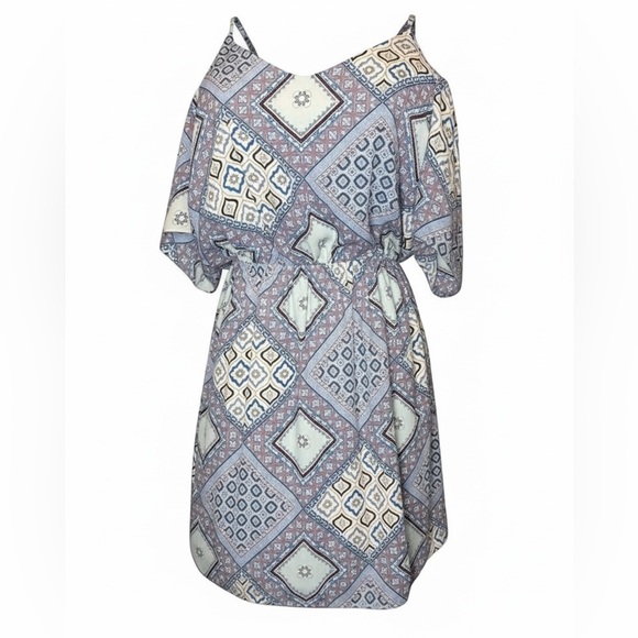 GUESS Boho Print Ruffle Dress - Picture 1 of 6